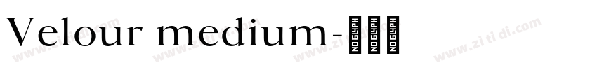 Velour medium字体转换